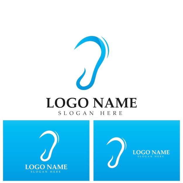 Vector ear logo template vector icon