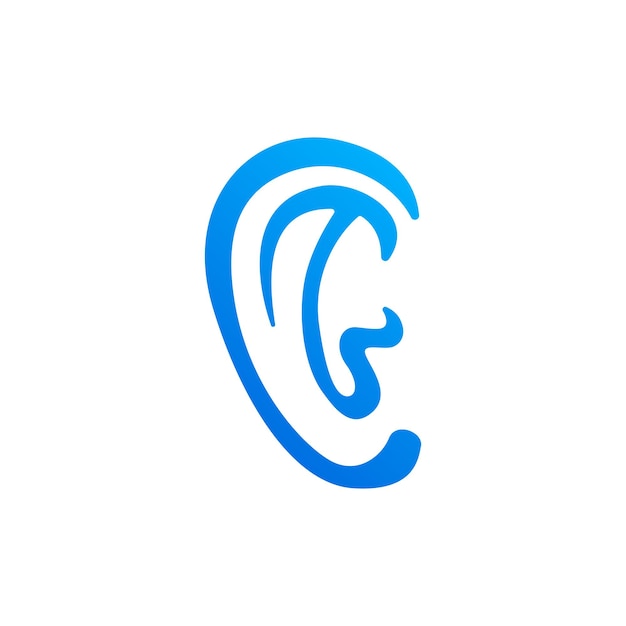 Vector ear logo vector icon illustration