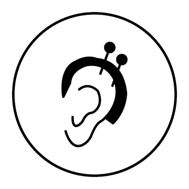 Vector ear therapy vector icon can be used for spa iconset