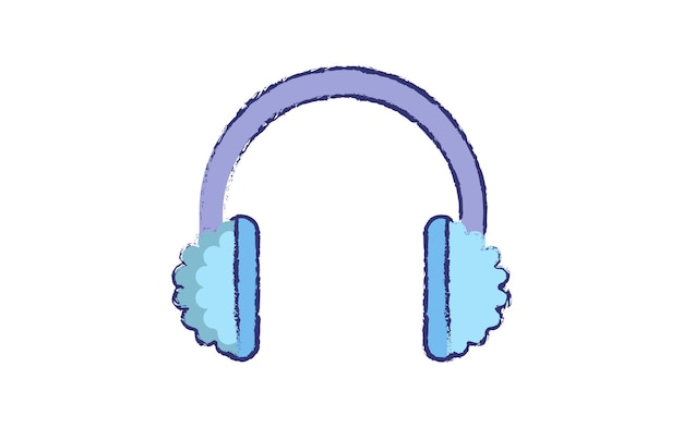 Earmuffs hand drawn vector illustration