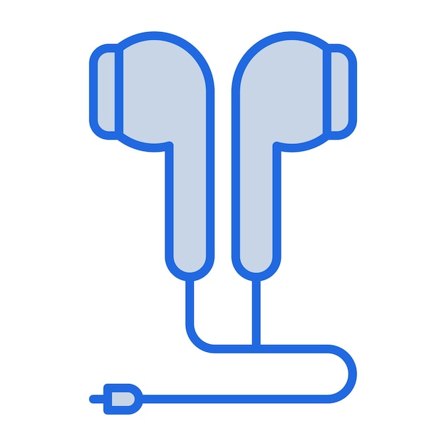 イヤホンのブルートーンイラスト