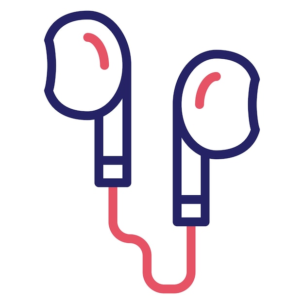 Earphones vector icon illustration of Computer and Hardware iconset