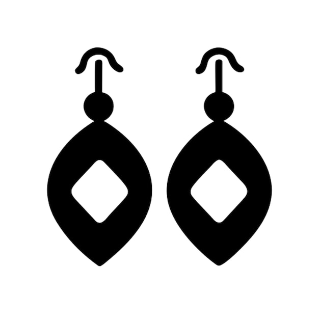 Vector earrings icon pictogram