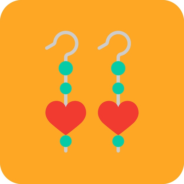 Vector earrings icon