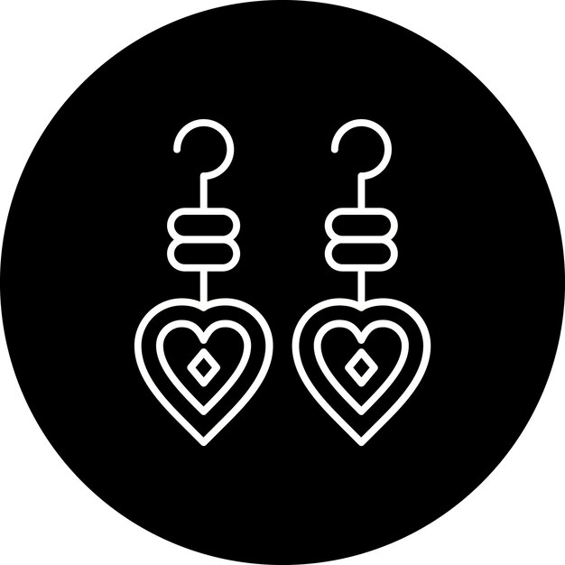 Vector earrings icon