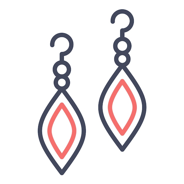 Vector earrings vector illustration style