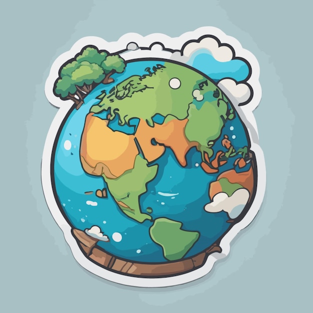 Vector earth cartoon vector