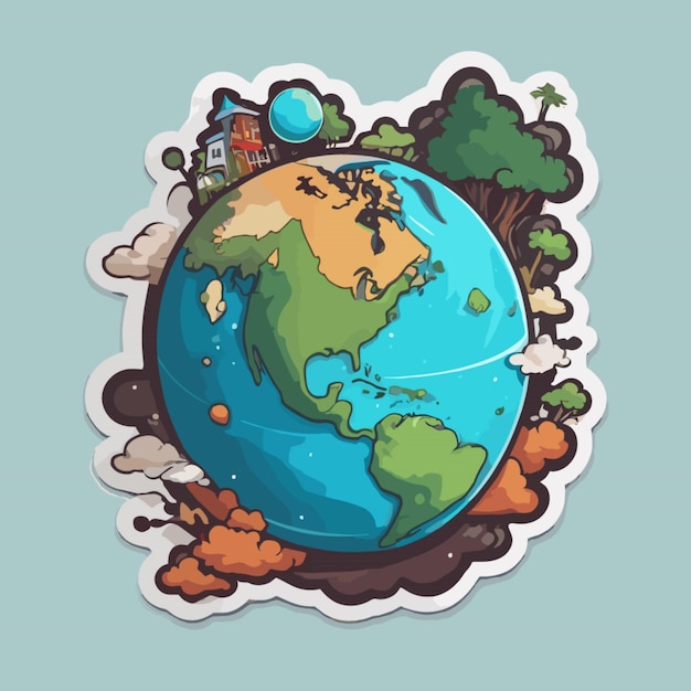Earth cartoon vector