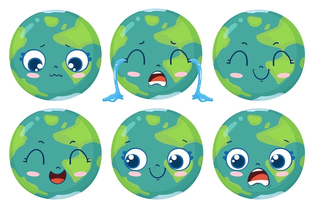 Vector earth character