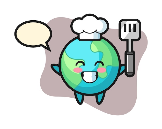 Earth chef cartoon koken