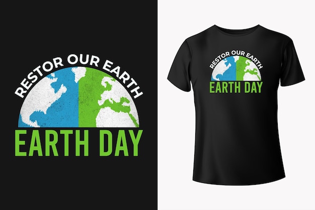 Earth day 2022 t shirt Premium Vector