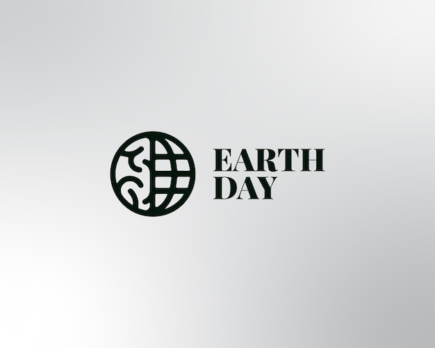 Earth day 22 aprile testo illustrazione vettoriale earth day logo design