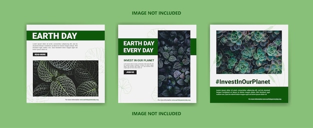 Vector earth day banner template