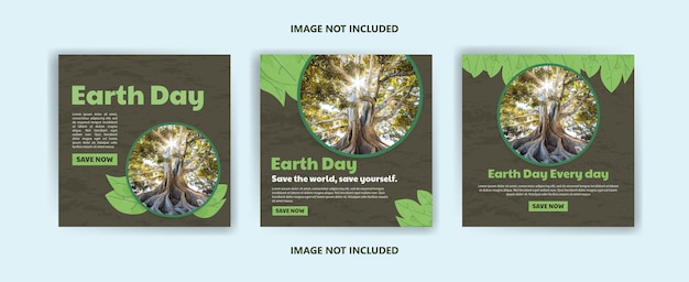 Earth Day Banner Template