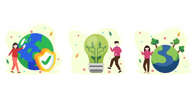 Earth Day Bundle Flat Design