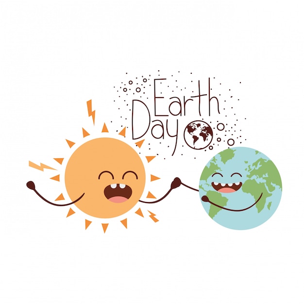 Vector earth day card