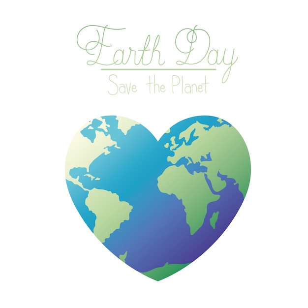 Vector earth day card