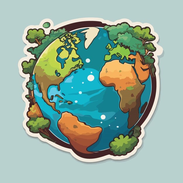 Earth day cartoon vector