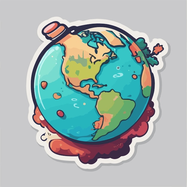 Vector earth day cartoon vector