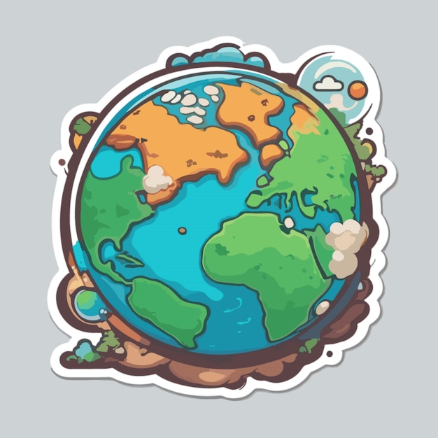 Vector earth day cartoon vector