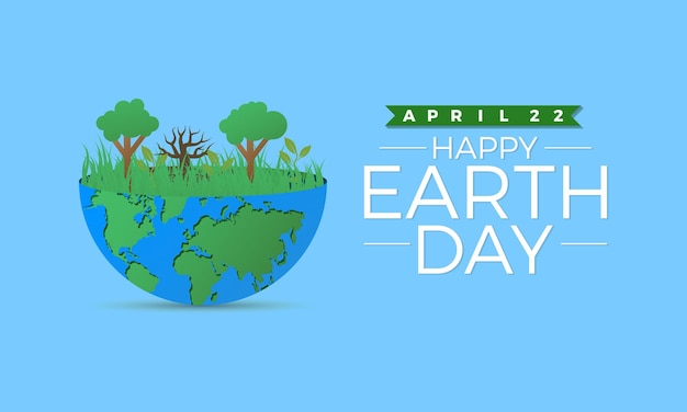 Vector earth day celebrated every year of april 22 vector banner flyer poster and social medial template design