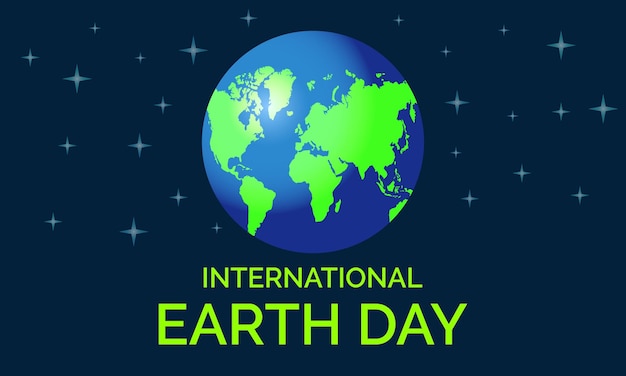 День Земли отмечается каждый год 22 апреля Векторный баннер флаер плакат и социальный медиа шаблон дизайн