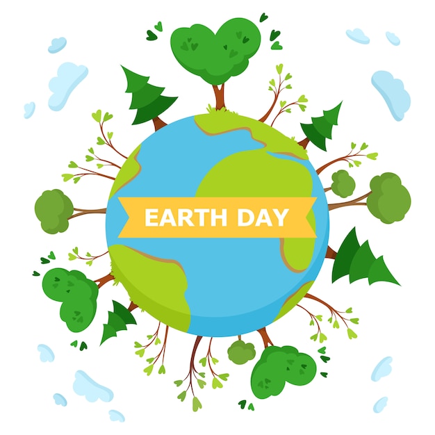 Earth Day concept Illustration
