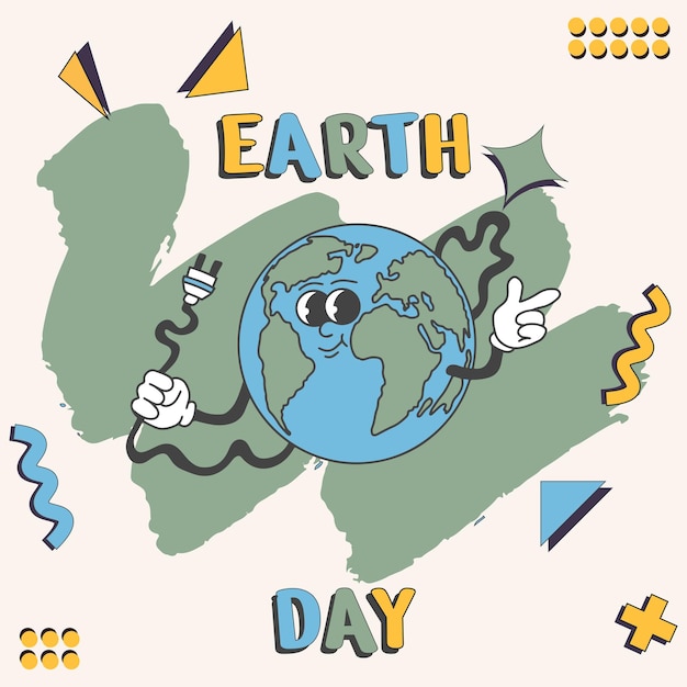 Vector earth day design poster save our earth