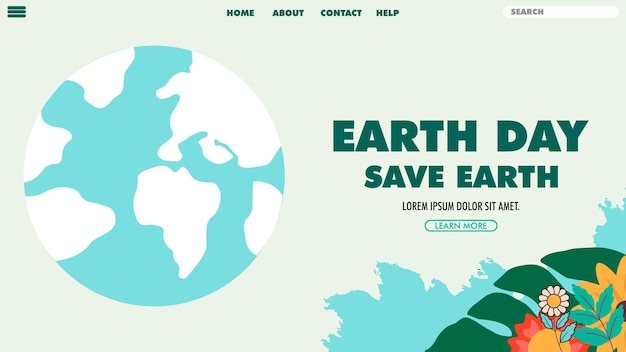 EARTH DAY design vector