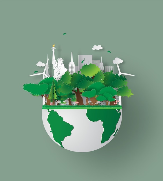 Earth Day Eco-vriendelijke Earth Day Wereldmilieudag achtergrond Red de planeet Happy Earth Day