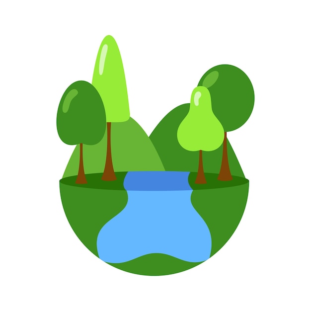 Earth Day Element Illustratie Groene energie voor duurzame ontwikkelingstechnologie