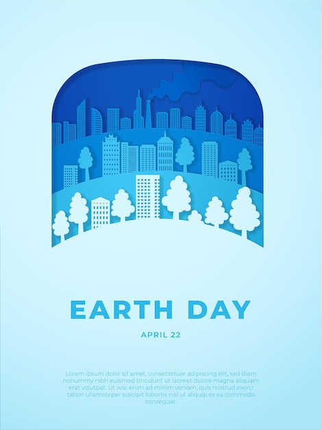 Earth Day en Environment Papercut Illustratie om de aarde te redden