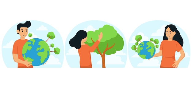 Earth Day Flat Bundle Design