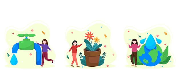 Earth Day Flat Bundle Illustration Design