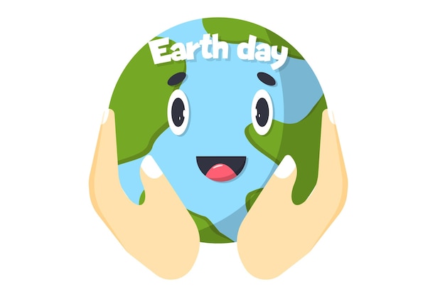 Vector earth day flat design illustration