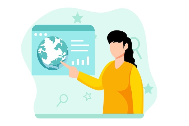 earth day flat design illustration