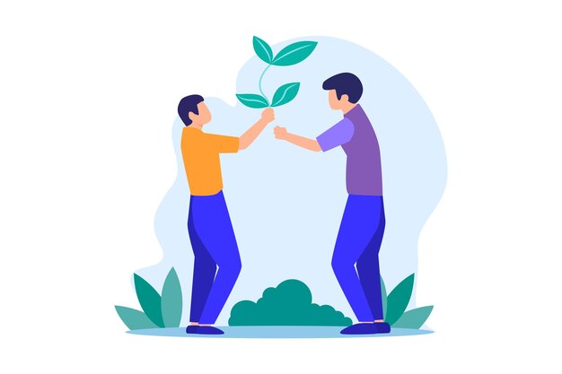 earth day flat design illustration