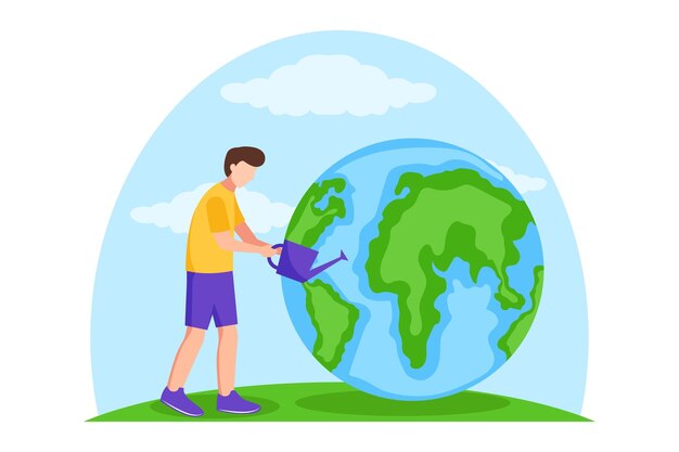 地球の日 フラット 指定 イラスト