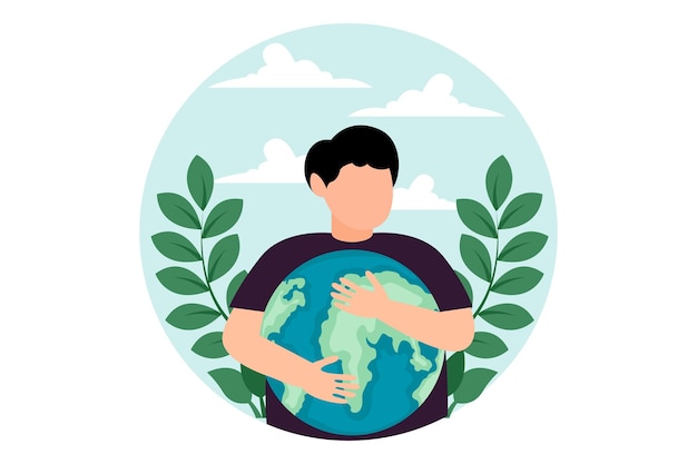 地球の日 フラット 指定 イラスト