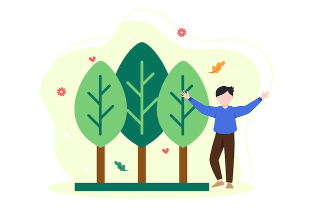 earth day flat illustration design