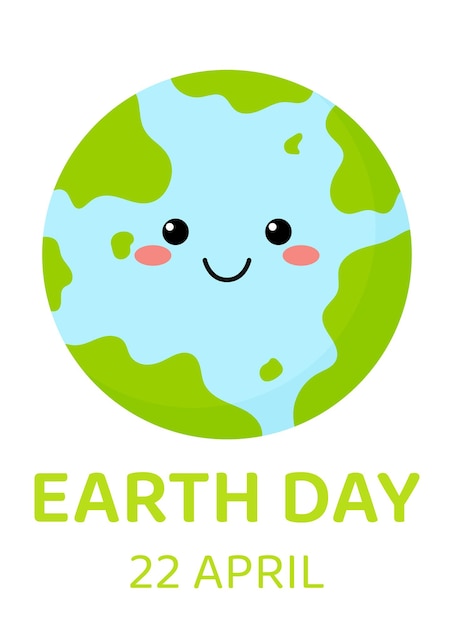 Earth day greeting card earth day concept card with text earth day 22 april world environment