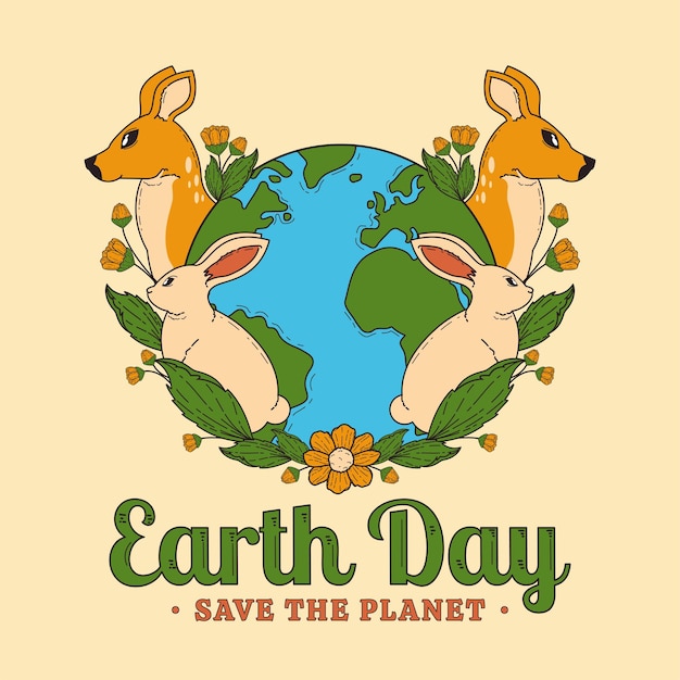 Earth Day Illustration background