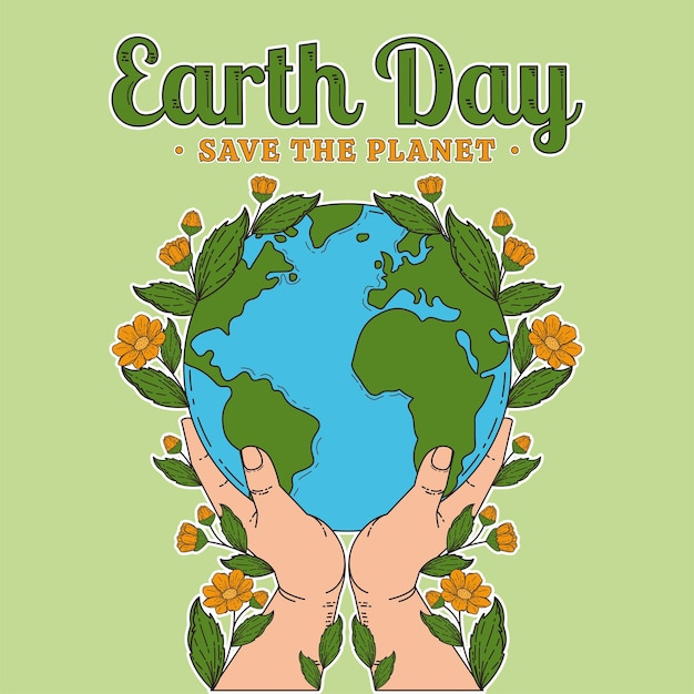 Earth day illustration background