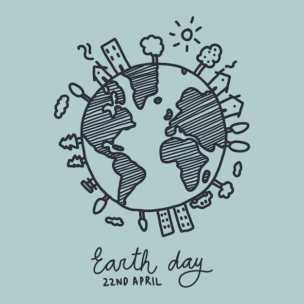 Vector earth day illustration