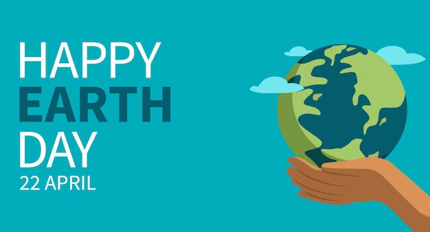 Earth Day International Mother Earth Day Handen met globe earth day concept Vector