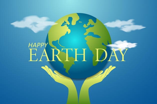 Vector earth day poster concept