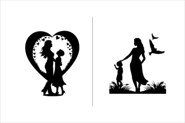 Earth Day Silhouette Vector