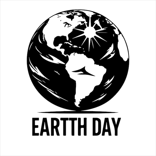 Earth day silhouettes vector Flat design mother earth day theme