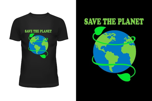 Vector earth day t-shirtontwerp