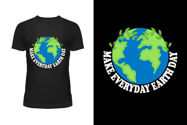 Vector earth day t-shirtontwerp